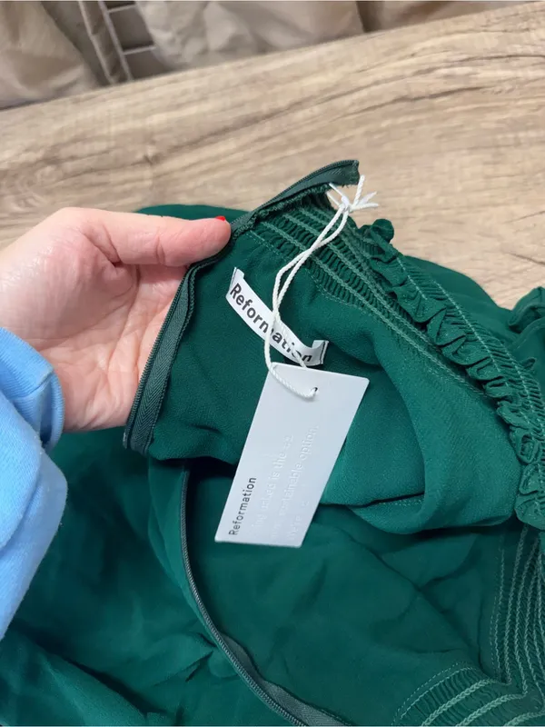 Reformation Archie Dress in green size 6 NWT - Image 5