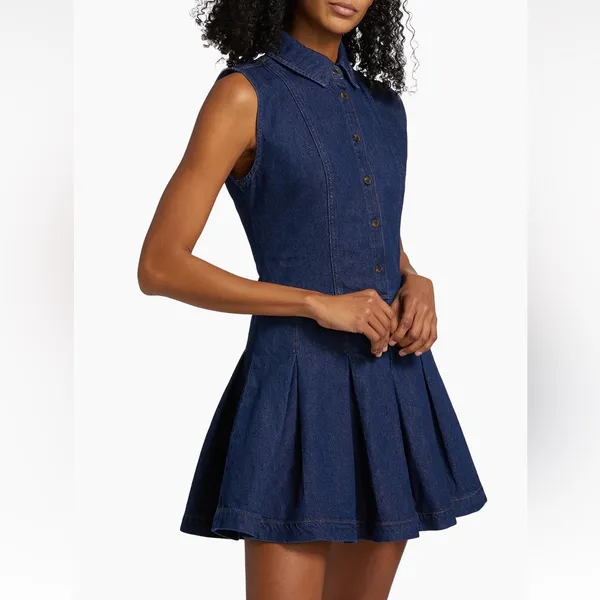 **NWT** Arella Denim Mini Dress from Reformation - Image 5