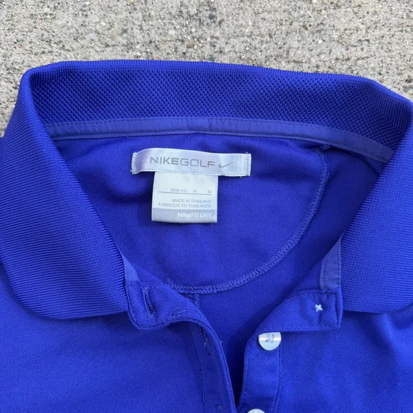 Nike Golf Dri-FIT Purple Polo Size M - Image 2