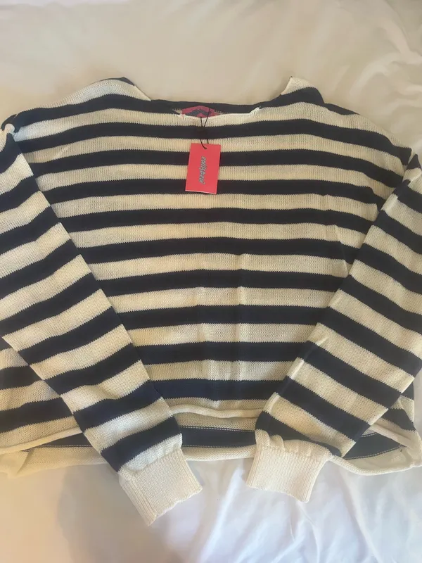 Edikted blue stripe sweater xs - Image 2