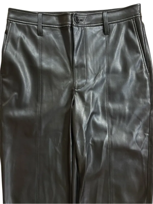 Like New Madewell Emmett Wide Leg Faux Leather Pants Size 29 Retail $148.00 - Image 5