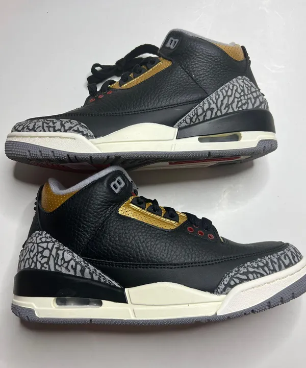 Air Jordan WMNS 3 Retro Black Size 7.5 NIB - Image 4