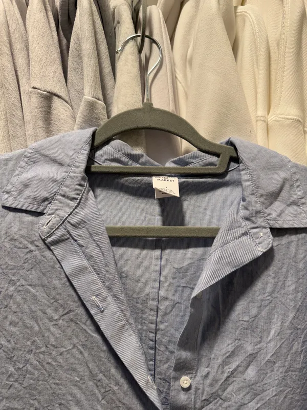Nordstrom Striped Button Up Blue - Image 3
