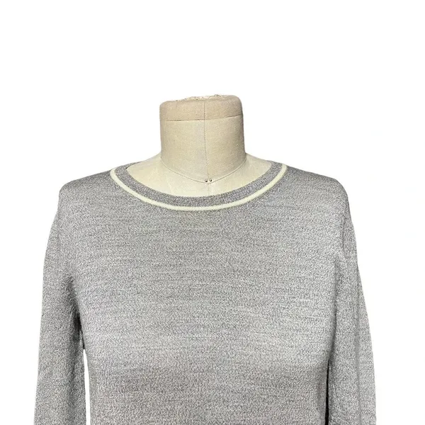 Theory Jaidyn Soft Luster Merino Wool Sweater in‎ Heather Gray Size XS - Image 2