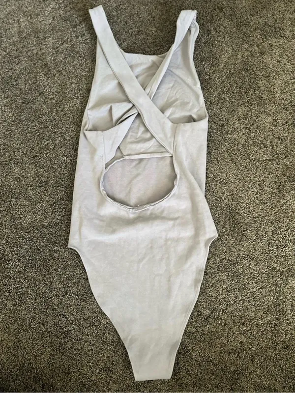Zara Women's Bodysuit in Classic Grey Size Large 0338 - Image 3