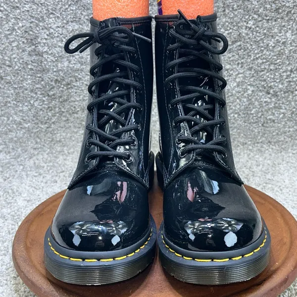 Dr. Martens 1460 US Men’s 7 Women’s 9 Black Smooth Leather Boots New Unisex - Image 2
