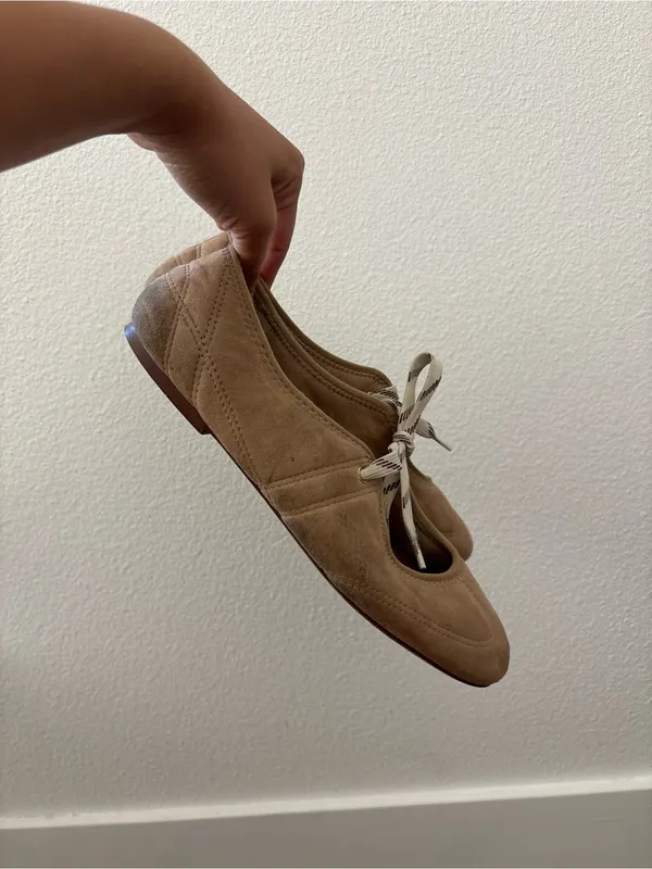 Zara split suede ballet flats - Image 3