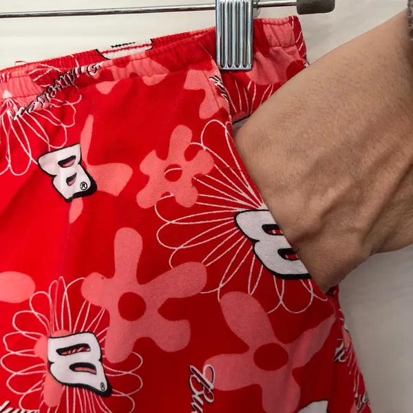 Vtg Y2K NASCAR Dale Earnhardt Jr Womens Lounge Pants Sz M Budweiser Floral #8 - Image 3