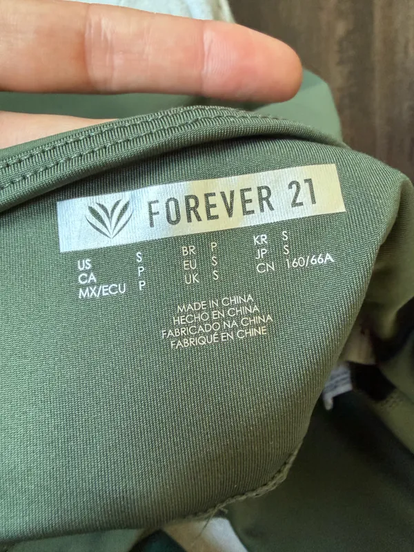 Forever 21 womens Olive Green bodysuit romper size small - Image 3