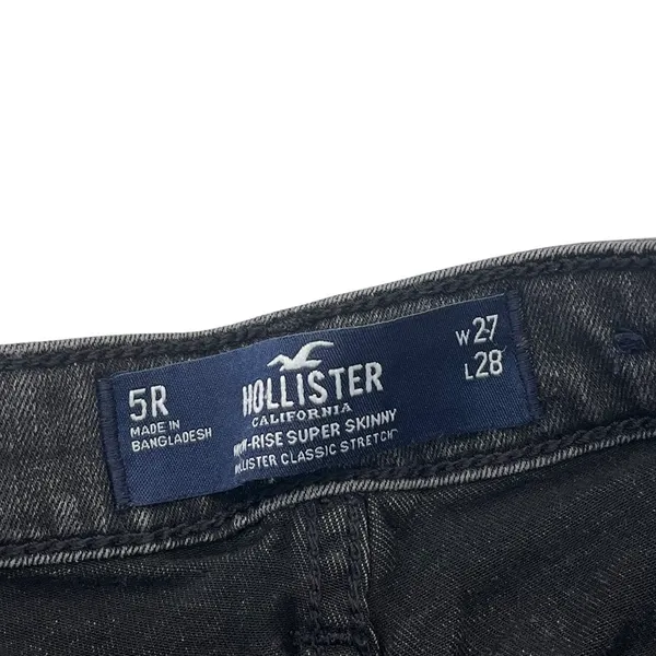 Hollister Juniors 5R Jeans Black High Rise Super Skinny Distressed Stretch - Image 7