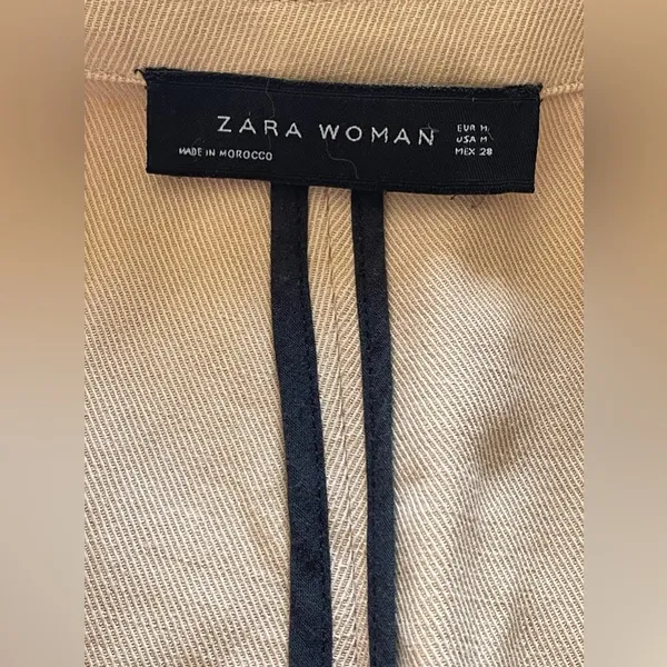 ZARA Women Double Breasted Coat Size M - Image 7