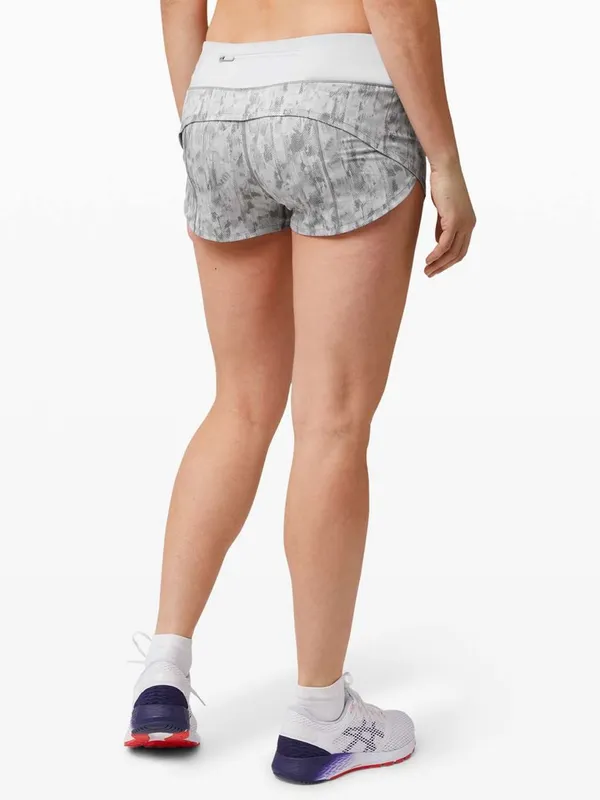 Lululemon Speed Up Light Gray Athletic Active Woman’s Shorts Size 6 - Image 3