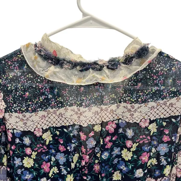 Its Anitsa Paris Womens M Floral Camelia Dress France T2 Vintage - Image 8
