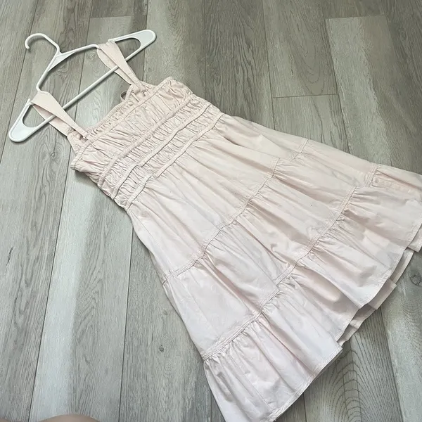 Sunday Best Dress milkmaid tiered mini martine poplin womens Pink (xsmall) girly - Image 4