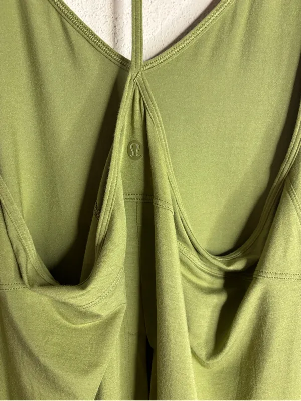 Lululemon Modal-Silk Yoga Tank Top Bronze Green W1DHUS size 8 - Image 5