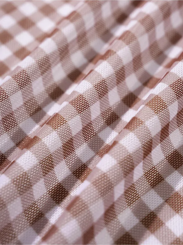 Rihoas Plaid Cover-Up Coffee One Size NWT IN PKG - Image 3