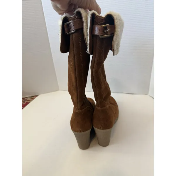 Beautiful Brown Bjorndal Women's Suede Boots Faux Shearling Lined Size 8.5 M‎ - Image 6