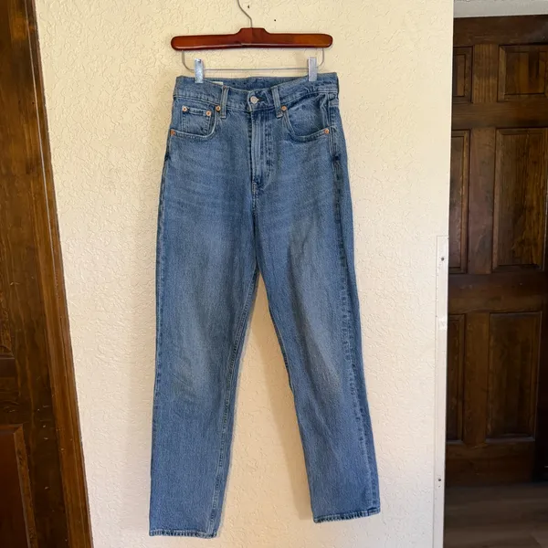 Gap Sky High Straight Women 4 R Blue High Rise Denim‎ Jeans - Image 2
