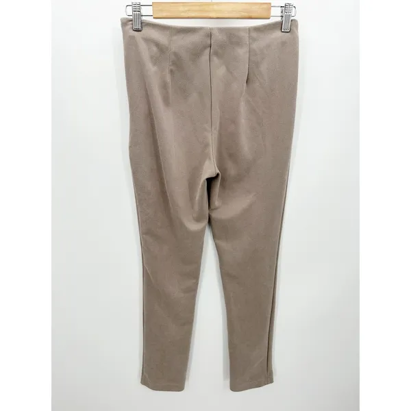 Zara Womens Faux Suede Ankle Legging Pants Size M Office Career‎ Neutral Basic - Image 2