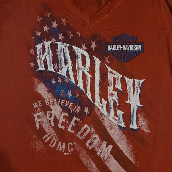 Harley Davidson Women's Tank Top Size Medium We Believe in Freedom Vintage - Image 3