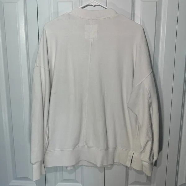 Aerie Wicked Sweatshirt‎ Womens XS White Pink Goes Good With Green Crewneck - Image 5
