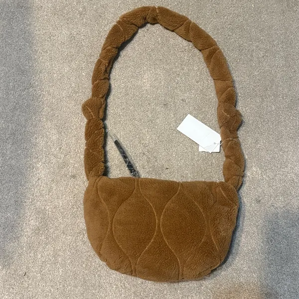 Street Level Brown Sherpa Sling Bag - Image 3