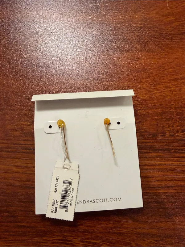NWT Retired Kendra Scott Palmer Rose Gold Mother of Pearl Drop Earrings - Image 2