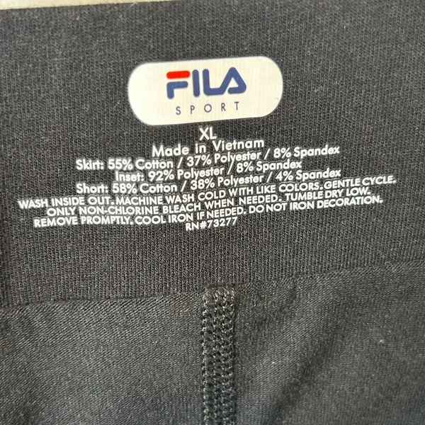Fila Sport Womens‎ Black Purple Mesh Accent Athletic Skort XL Zipper Pocket - Image 5