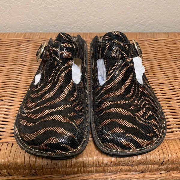 Algeria Classic Safari Tiger Stripe Clog Mule Size 37 - Image 4