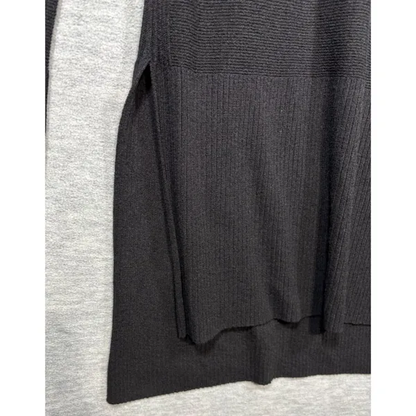 Free People Womens V-Neck Black Long Sleeve Sweater Tunic Dress M‎ - Image 4