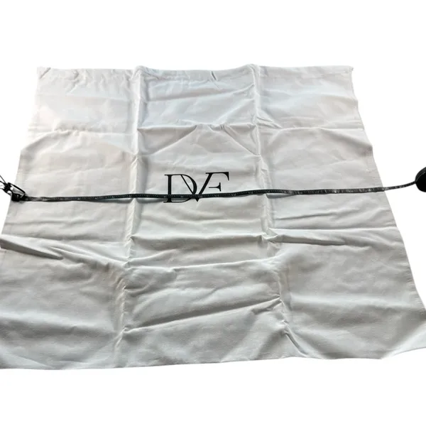 Diane von Furstenberg Large White Cotton Drawstring Dust Bag Logo Storage Bag - Image 7