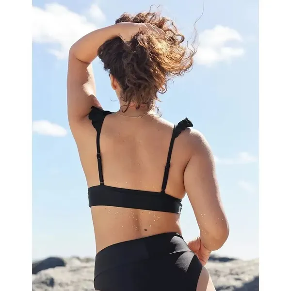 ✨Aerie Ruffle Longline Triangle Bikini Sz Medium Top✨ - Image 3