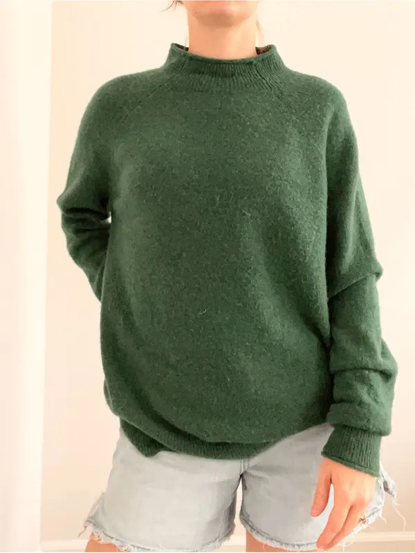 J. Crew Deep Green Wool Roll Neck Sweater - Image 3
