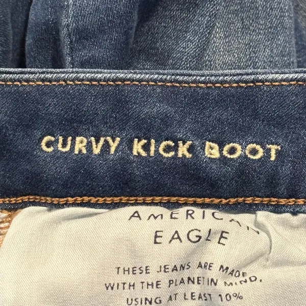 American Eagle Jeans Curvy Kick Boot Cut Next Level Stretch Casual Basics Blue 4 - Image 4