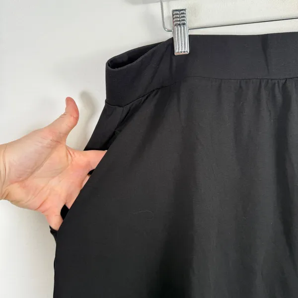 Pact Organic Cotton Black Mini Skirt Athleisure Minimalist Capsule Womens XXL - Image 3
