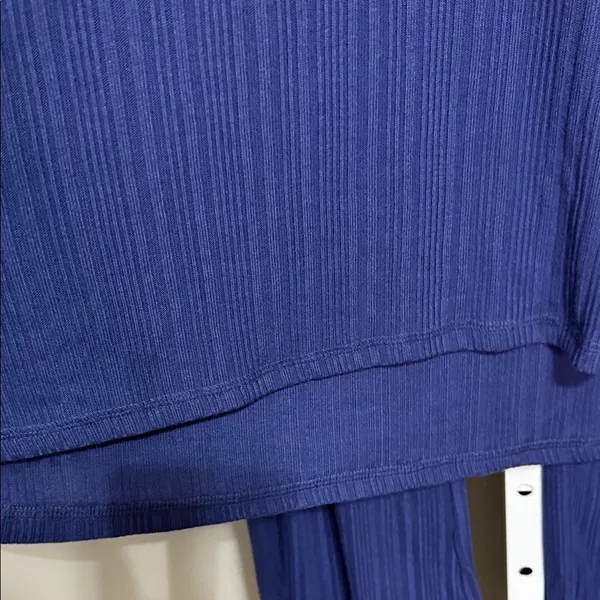 Sunday Brunch 2X NWT Rib Knit Lounge Set Deep Blue Soft‎ Comfy Cozy Chic - Image 4