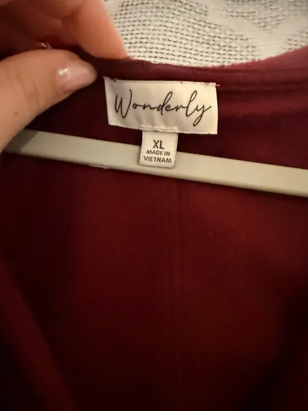 Burgundy hooded pullover Red Size XL - Image 2