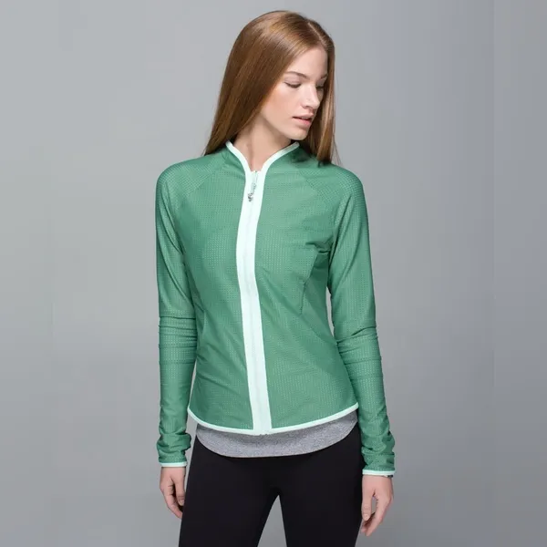 Lululemon Reversible Find Your Bliss Jacket Iridescent Multi Green‎ Size 4 - Image 2