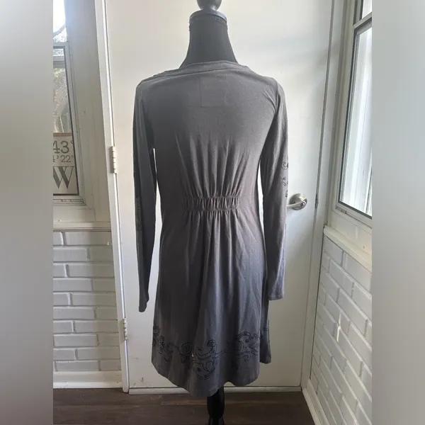 Ariat Y2K Studded Velvet‎ Dress XS goth vintage embellished layered - Image 8