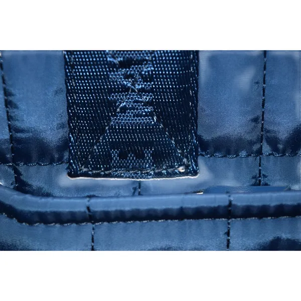 Steve Madden Royal Blue Quilted Nylon‎ Mini Backpack Logo Straps Silver Hardware - Image 5