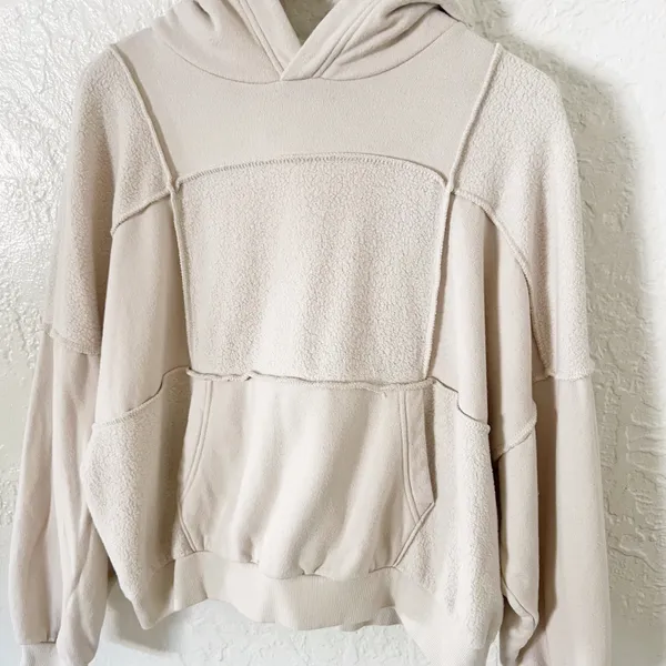 Sherpa Patchwork Hoodie - Image 5