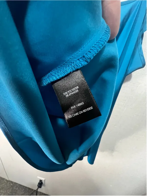 Torrid Teal Satin Draped Cowl Neck Loose Fit Cami Tank Top With Adjustable Strap - Image 5
