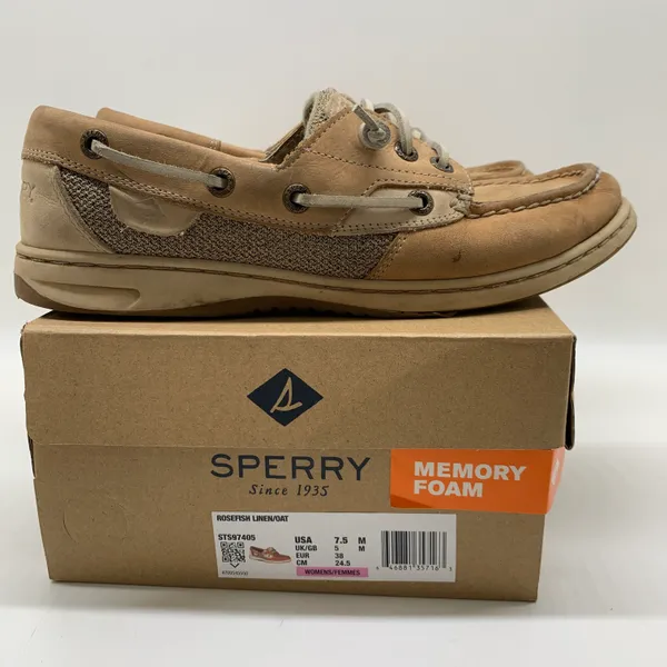 Sperry Rosefish Linen Boat Shoe Size 7.5 - Image 9