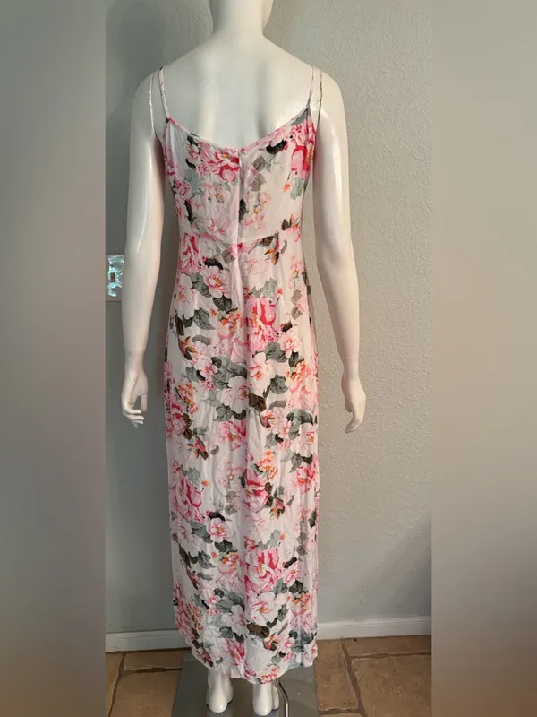 Favorite Daughter Floral Pink Spaghetti-Strap Maxi Dress Size 8🌸💗 - Image 3