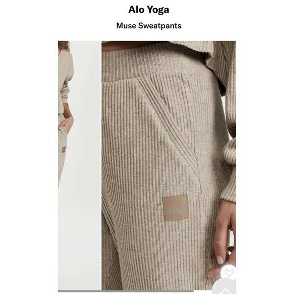 Alo Yoga Muse Sweatpant Size Small Gravel Heather - Image 10