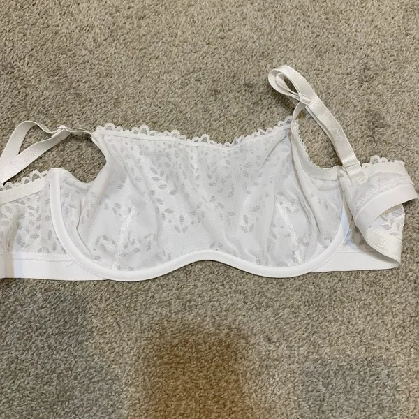 PINK Victoria’s Secret large Wink unlined lace scoop bra BC 3417 - Image 7