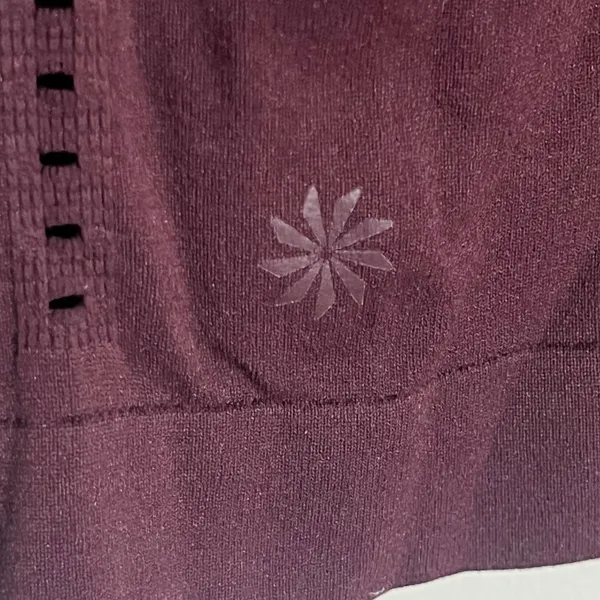 Athleta Momentum Long Sleeve Top XS Maroon Burgundy Mesh Ventilation 211280‎ - Image 4
