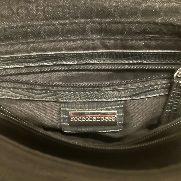 Bag Chic Black Satchel with Silver Buckle Accents by ROCCOBAROCCO/lovely clean - Image 11