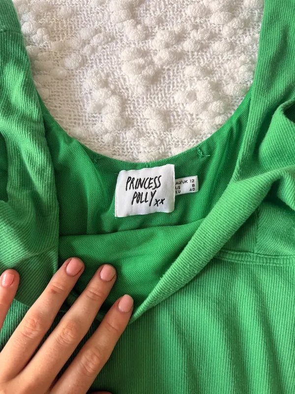 Princess Polly green bodysuit Size 8 - Image 2