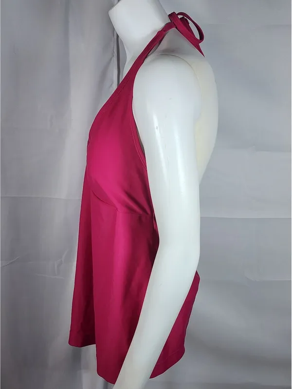 Old Navy Maternity Pink Halter Tankini Swim Top Medium - Image 3